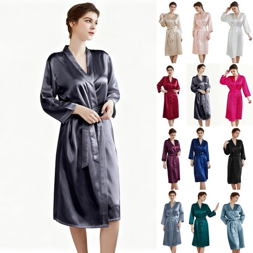 New plain long - satin, robe