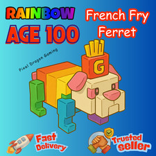 ?Rainbow French Fry Ferret  20KG+ AGE 100?GROW A GARDEN?ROBLOX ? Cheap Fast