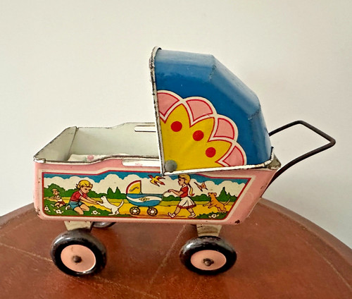 Antique tin lithograph doll - antique,