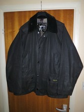 Barbour Men's Black Bedale Wax Jacket. Size M