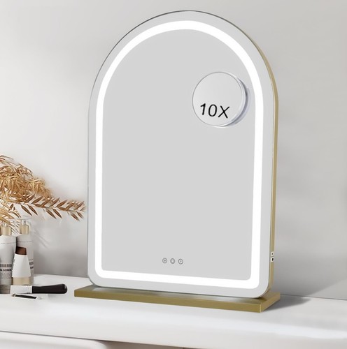 Gold led arched vanity makeup - gold,