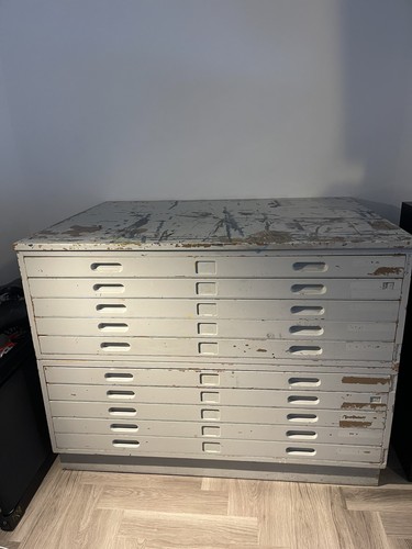 Vintage 1952 plan chest - 1952,