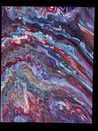 Acrylic pour painting flip - painting,
