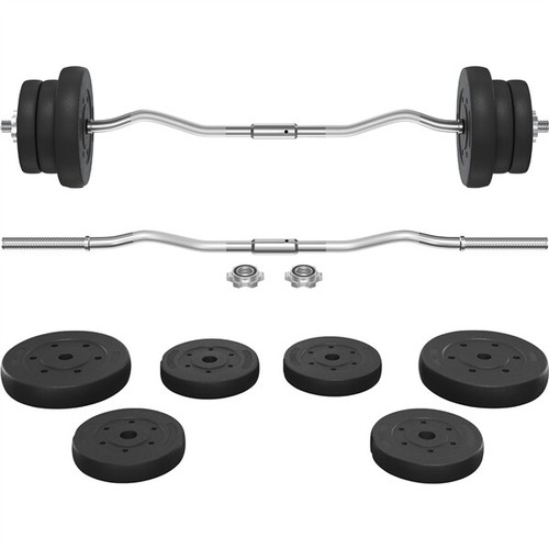 55lb curl barbell set dumbbell - curl,