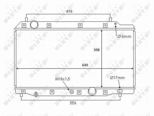 Nrf radiator for honda v - nrf, fr-v