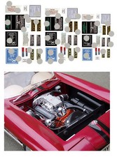 NEW ENGINE BAY Decal set for 1/8 scale Revell Corvette Stingray