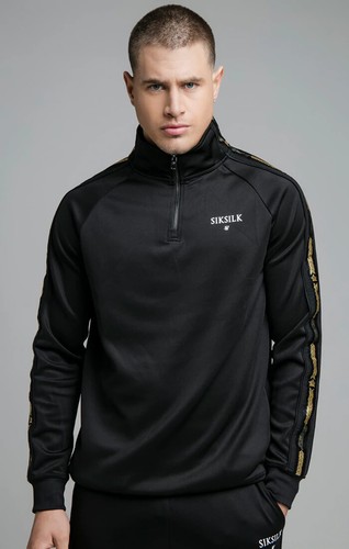 Siksilk mens black quarter zip - siksilk,