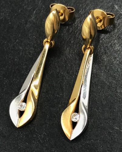 18ct two colour gold - , diamond