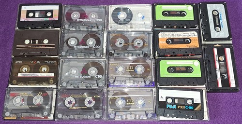 Used audio cassette tapes - cassette,