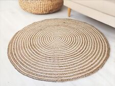 Round Natural Rug Beige