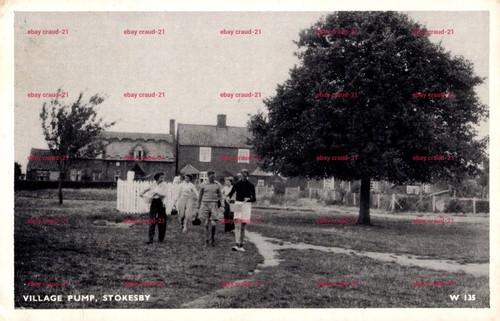 Village pump stokesby postcard - pump,