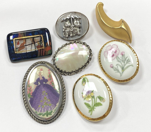 Lot vintage brooches - 6, x