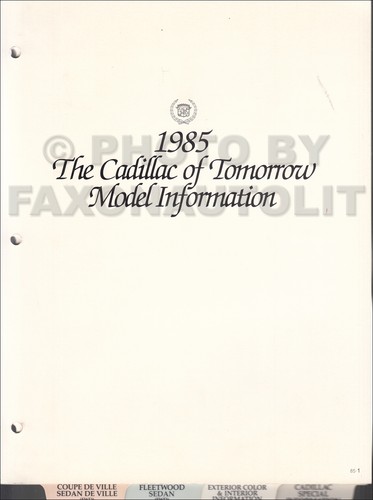 1985 cadillac deville - deville, fwd