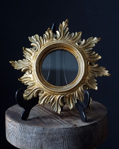 Vintage gilt sunburst round - vintage,
