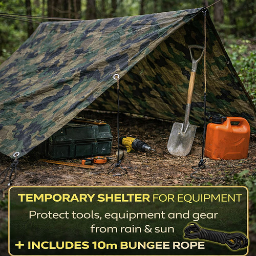 Camo waterproof tarpaulin - camo,