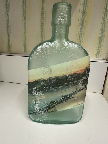 Green dusty glass vintage - dusty,