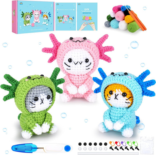 Axolotl crochet kit - axolotl,