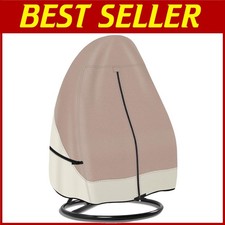 Light Tan Wicker Swing Chair