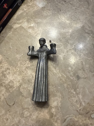 Vintage friar figurine - vintage, metal