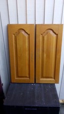 pair of solid light oak