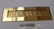POLISHED BRASS -Front door Internal External letter box postal plate cover