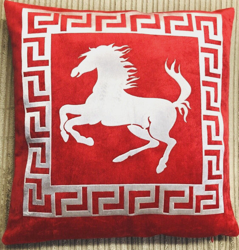 Red silver horse greek - silver, &