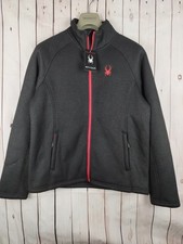 SPYDER Men's Size large, black, fleece lined Mid Weight Stryke Jacket BNWT