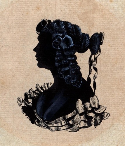 Antique silhouette portrait - silhouette,