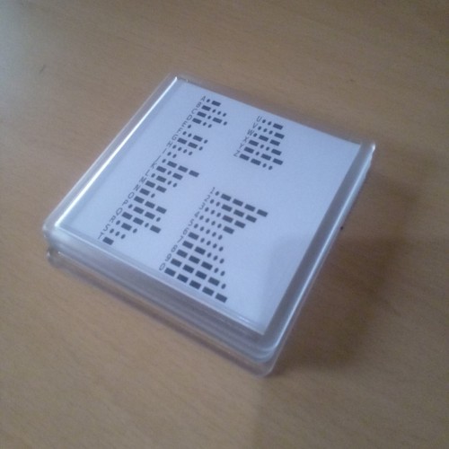 Morse code drinks coaster - code,