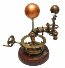 Vintage Brass Orrery Solar System Sun~Earth~Moon Motion Scientific Research Mode