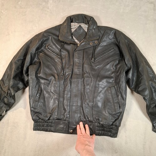 Vintage leather jacket mens - leather,