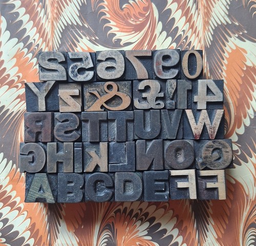 Vintage wooden letterpress - wooden,