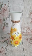 Daffodil Vase/handmade/home decor/living dining room/floral/gift