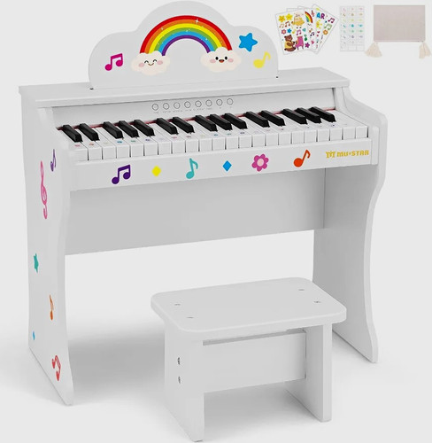 White kids wooden digital - white,
