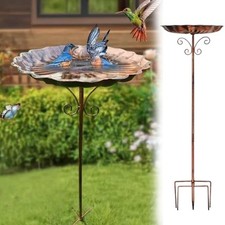 Outdoor Garden Metal Bird Bath
