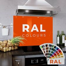 Glass Splashback Kitchen Tile Backsplash Panel in ANY SIZE RAL Colour Classic