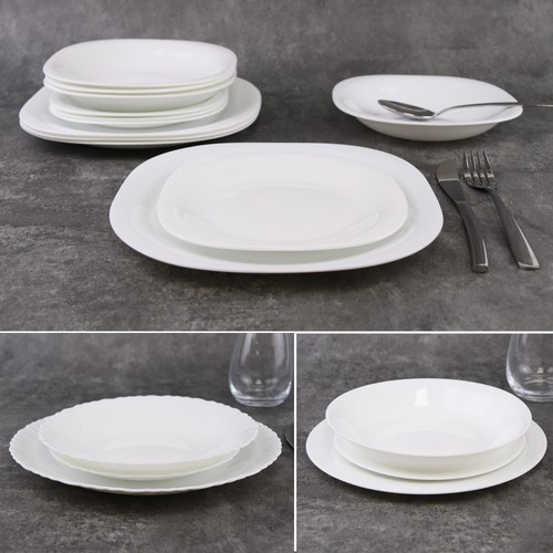 24pc white opal glass - 12/24pc,