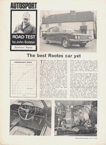 Sunbeam rapier 1725cc - sunbeam,