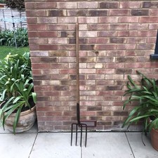 Vintage Antique garden farm long handle Elwell fork tool