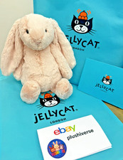 Jellycat "Bashful Blush Bunny" 🌸🐰 BNWT | Original Colourway + Tag Protector