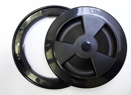 Black plastic round waterproof