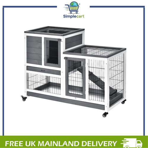 Wooden indoor rabbit hutch - wooden,