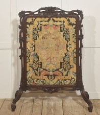 Carved Oak Firescreen with