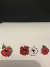 Poppy badges x 3