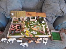 Vintage Toy 'Southlands Farm' With A Mixture Of Plastic Figures
