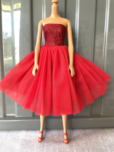 Barbie doll red dress 2pc - dress,