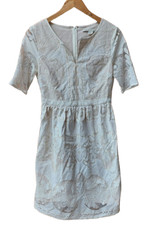 Laura Ashley Size 8 Cream Lace Sleeve Vintage Inspired Dress