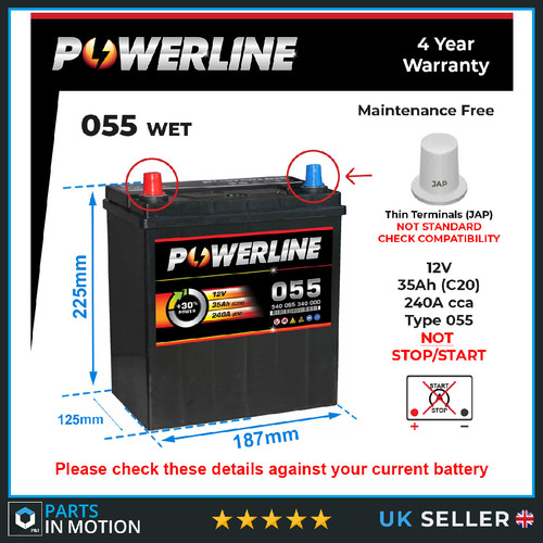Car battery 055 - car, powerline