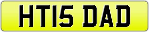 Initials dad number plate - dad,
