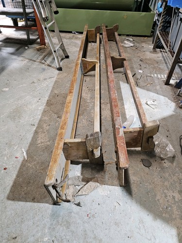 Vintage wooden gym bench - gym, old